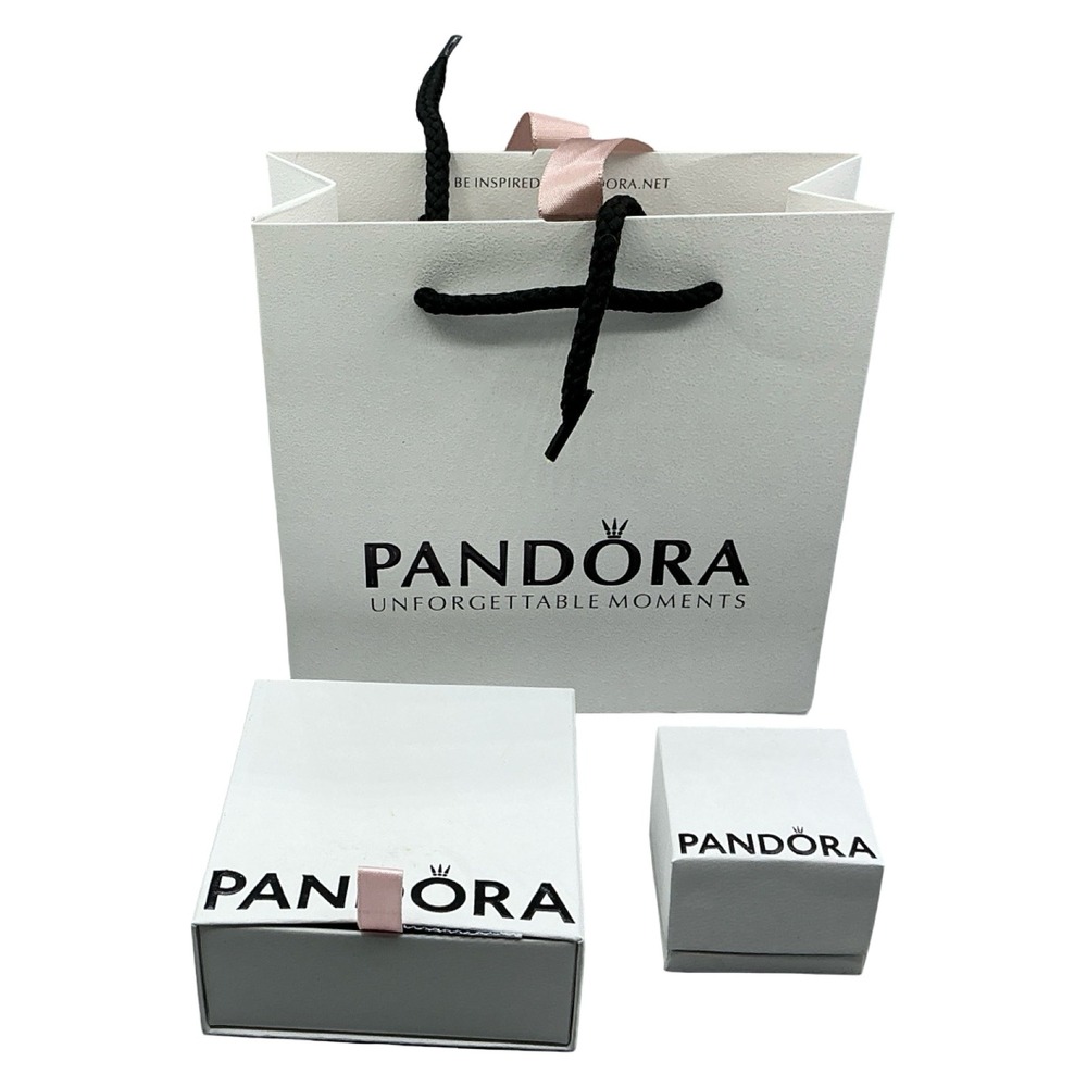 Pandora Jewelry Packaging Set Gift Bag Ring Box Bracelet Box White Pink